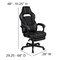 Emma and Oliver Gaming Bundle-Cup/Headphone Desk & Reclining Footrest Chair